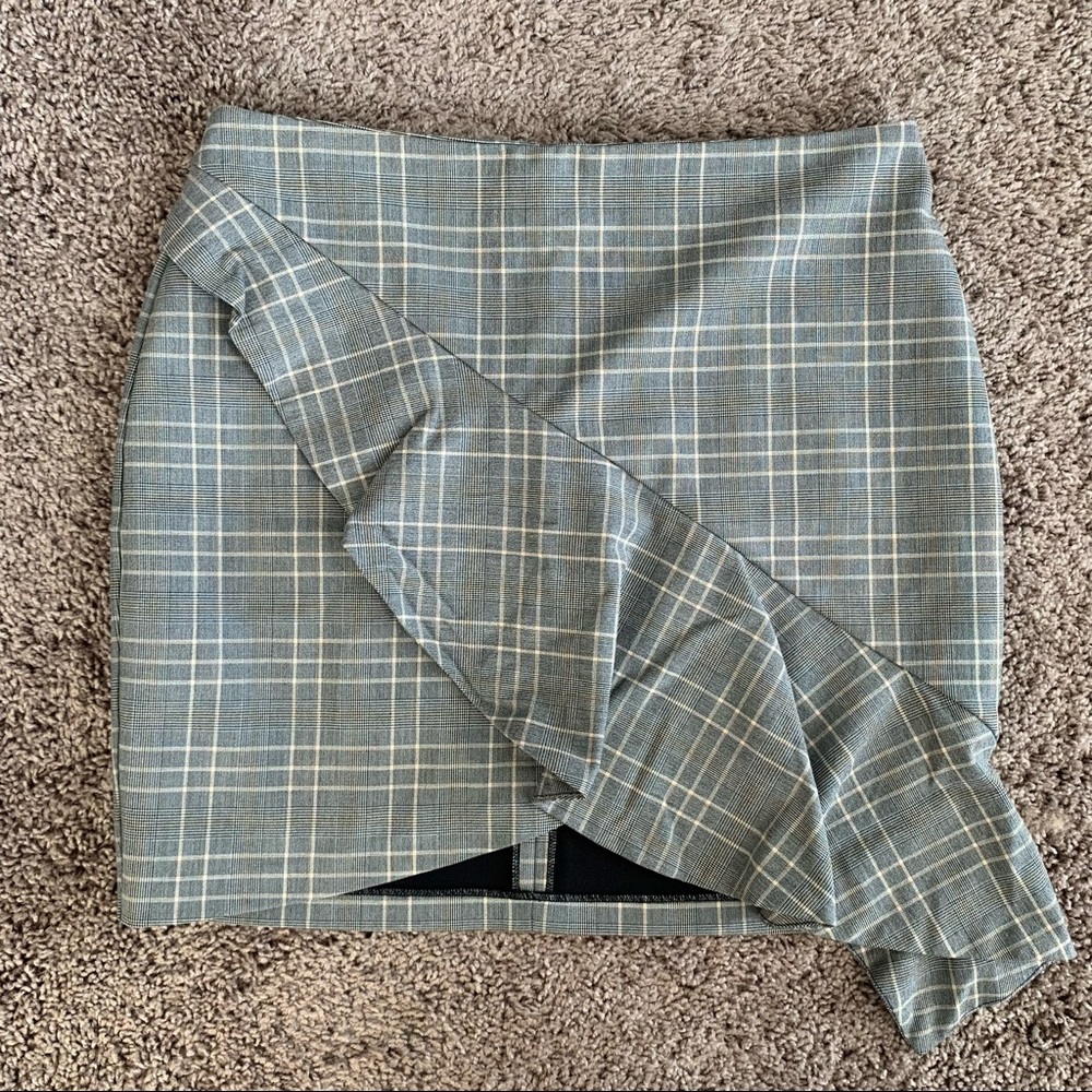 H&M Asymmetrical Checkered Mini Skirt